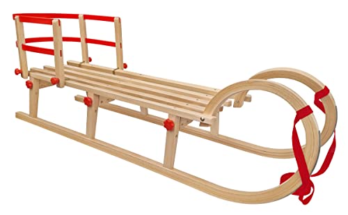 Erst-Holz - Erst-Holz Luge Escargot avec lattage en hêtre Massif, Pliable, Accessoires sélectionnables V-21-125, Accessoires pour traineau:avec Dossier