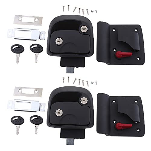 KVSERT 2 cerraduras de puerta de entrada de RV tipo empuje R3 cerradura de puerta mecánica para RV, caravana, , accesorios de autocaravana