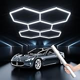 25 Pack Hexagon LED Garage Lights, 6500K Kaltweiß, 3-Stufige...