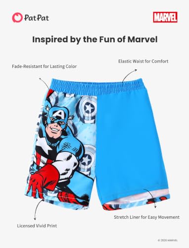 Image of Disney Stitch Spiderman Star Wars Cars Toy Story Mickey Boy Swim Trunks UPF50+Swim Shorts Compression Liner & Quick-Dry 6M-9Y