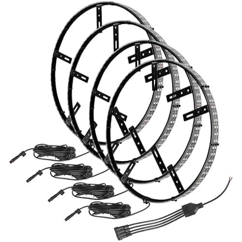 ORACLE Lighting 4228-001 Set of White Double Row LED Illuminated Wheel Rings fits Around Brake Rotor - Mounts to Brake Dust Shield, Withstands High Temperatures