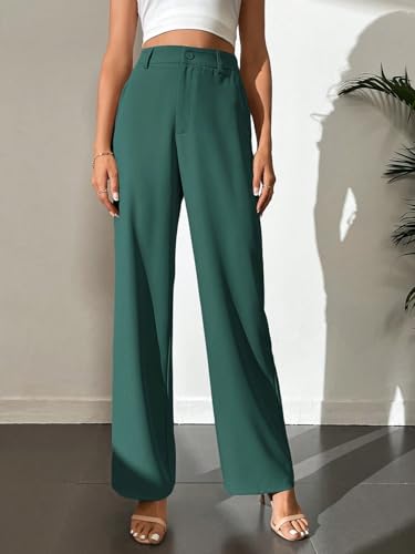 Image of Elendra Women Lycra - Bootcut Trousers Pant Wide Leg