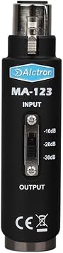 MA-123 Microphone Signal Attenuator Pad, 10dB.20dB. 30dB