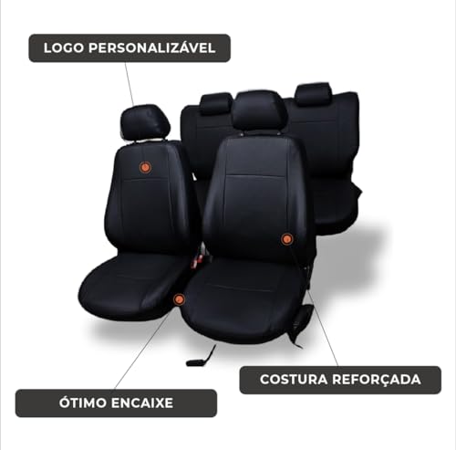 Capa de Banco Carro Universal em Couro Vw Gol Voyage Polo Fox