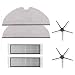 Produktbild roborock Original Zubehör Set Schwarz für E4, E5, S4, S5 Max, S6, S6 Pure & S6 MaxV (2X Mikrofaser-Wischtuch, 2X HEPA-Staubfilter, 2X Seitenbürste)