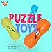 West Paw Zogoflex Qwizl Interactive Treat Dispensing Dog Puzzle Treat Toy for Dogs, 100% Guaranteed Tough, It Floats!, Made in USA, Large, Tangerine