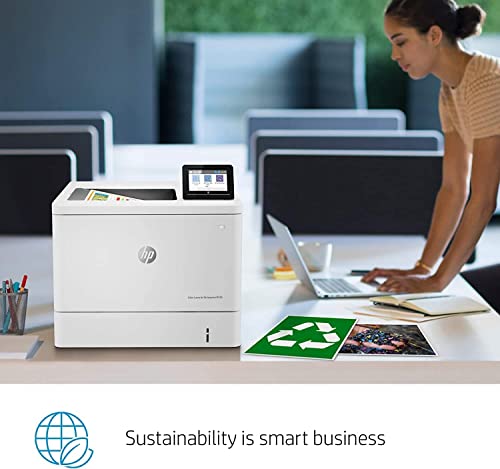 Hp Color Laserjet Enterprise M555Dn, Single Function Laser Printer, Automatic Duplex Printing, 4.3" Color Touchscreen, Auto-On/Auto-Off Technology, 650-Sheet, 40 Ppm, Bundle With Cefesfy Printer Cable #TOP3