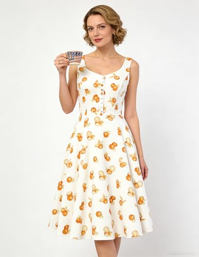 Image of Belle Poque 1950s Vintage Dress for Women Sleeveless Homecoming Dresses Cocktail Party A-Line Summer Dress