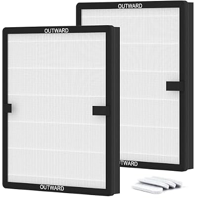 FCFMY 2 Packs E-200 Replacement Filter Compatible with LUNINO E-200 Air Cleaner Purifier for Home Large Room up to 1740sq.ft with Extra 4 pcs Aroma Pads