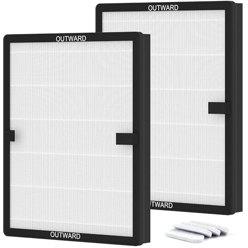 2 Packs E-200 H13 True HEPA Replacement Filter Compatible with LUNINO E-200 Air Cleaner Purifier for Home Large Room up to 1740sq.ft with Extra 4 pcs Aroma Pads -  FCFMY, E-200-2-4