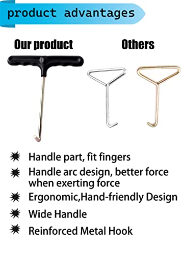 Shoe Lace Tightener Stainless Steel Hockey Skate Tightener Wire Sports Skate Key Tool Shoe Lace Puller Ice Roller Skate Tool for Ice Skate Figure-Skates Trampoline Accessories Spring Pull T-Shape Hook