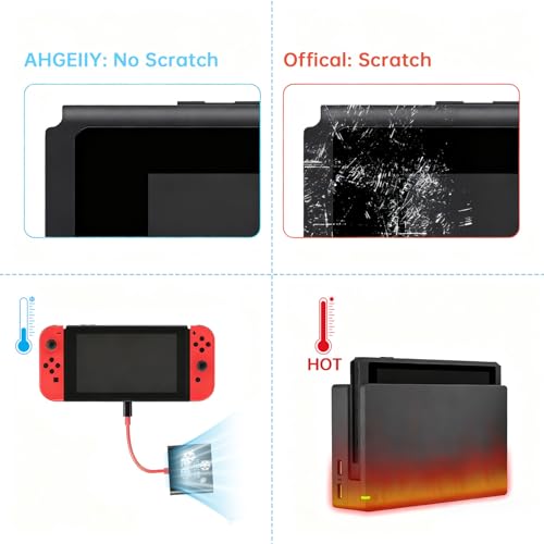 AHGEIIY Switch 2 Dock for Nintendo Switch Docking Station, Upgrade for Nintendo Switch TV Adapter with 4K@ 60Hz HDMI USB 3.0 and 100W PD Port, Portable Travel Dock for Switch 2/OLED MacBook Steam Deck by AHGEIIY - Image 8