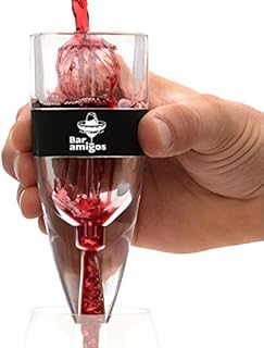 Red Wine Aerator by Bar Amigos® Globally Patented Triple Action Design for A Better Drinking Experience Includes Display Stand Travel Bag & Exclusive Red Wine Gift Set