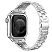 Aizilasa Metal Band Compatible with Apple Watch Band Series 49mm 45mm 42mm 44mm 41mm 40mm 38mm for Women Men Ultra Series 8 7 6 5 4 3 2 1 SE, Business Stainless Steel Wristbands