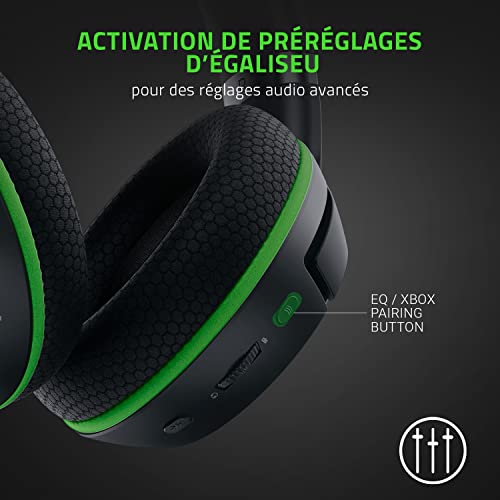 Razer Kaira Pro - Casque Gaming sans Fil pour Xbox Series X & Xbox Mobile Gaming (Haut-parleurs Titanium de 50mm, Microphone Supercardioïde HyperClear) Noir-Vert