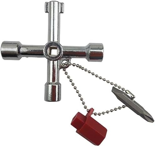 IUHRIE Dreikantschlüssel-Set – Universal-Schlüssel Für Strom-, Gas- & Wasserzählerkästen (7,5 X 7,5 Cm)