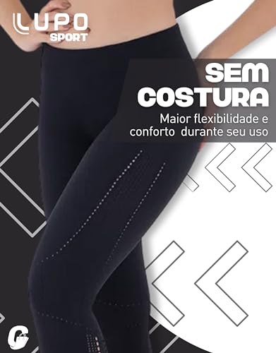 Calça Lupo AF Energy Ras - Calça Raschel Sem Costura e Cós Anatômico | Preto | P