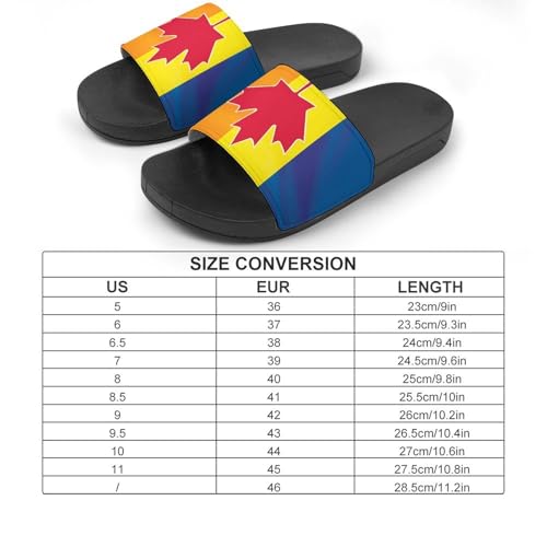 Canada Rainbow Flag House Sandals Non-Slip Bathroom Slippers Beach Summer Shoes for Men Women2