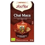 Yogi Tea, Chai Maca - Infusión Ayurvédica - Especias con Maca, Canela y Clavo - 17 bolsitas (35,7g)