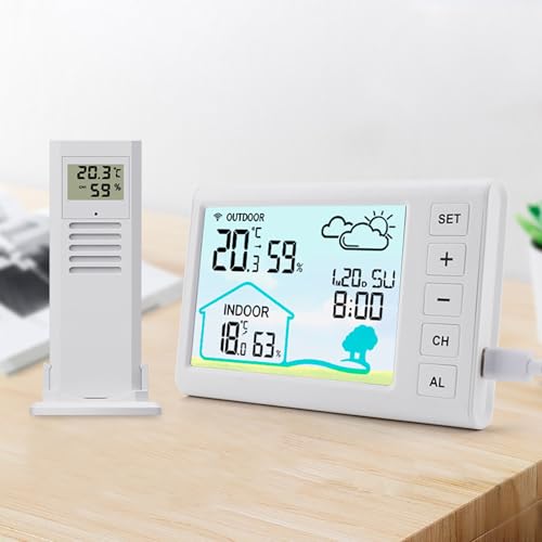 Station météo sans fil à rétroéclairage réglable et prévision précise