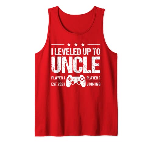 Hombre I Leveled Up To Uncle Est 2023 Funny New Uncle Gamer Vintage Camiseta sin Mangas