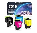 pilote imprimante lexmark cs410n  SavFinto 701H Lot de 4 cartouches de toner de rechange pour imprimante Lexmark CS310 CS310dn CS310n CS410 CS410dn CS410dtn CS410n CS510 CS510de CS510dte