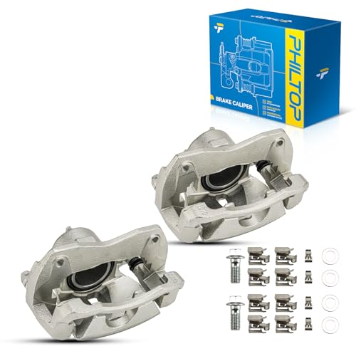 Image of PHILTOP Front Brake Caliper w /o Pads Compatible with 2006-2018 RA-V4, 2011-2016 tC, 2017-2018 Corolla iM, 2009-2010 Vibe, OE# 19-B3194, 19-B3195, Replacement Disc Brake Caliper Assembly