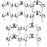 M METERXITY 10-Pack Lab Joint Clip, for 5 Size Glass Standard Ground Glass Joint Stainless Steel Lab Glassware Clamps for Laboratories/Home DIY/Industrial Repairs Conical Interface Clip