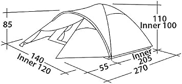 easy camp Quasar 200 Rustic, Green Blackroom 2 Person Tent