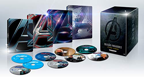 Coleção Vingadores 4 Filmes (9 Discos) [Blu-ray] - Steelbook