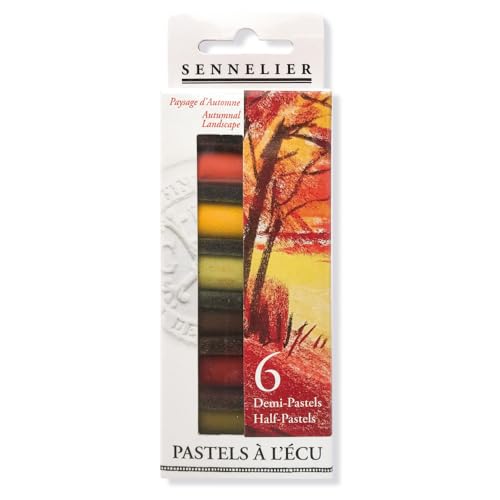Sennelier Set di 6 stick per mezzo pastello, pigmento, autunno, set di 6