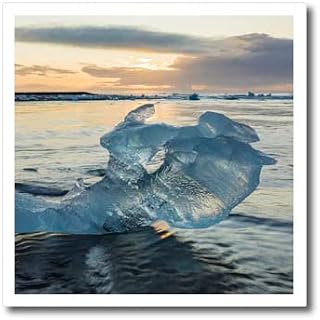3dRose Iceland. Ice Chunks on Diamond Beach Near... - Iron on Heat Transfers (ht-366484-1)