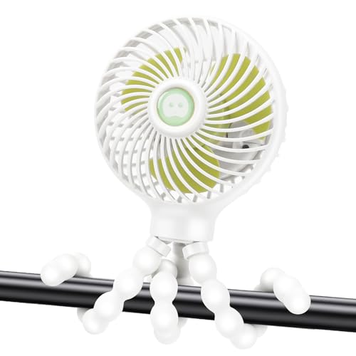 Image of Portable Stroller Fan,With Flexible Tripod and 3 Speeds Clip On Car Seat Fan Mini Small Personal Handheld Battery Powered USB Fan, for Pram Crib Bike Treadmill Camping and Student Bed Desk
