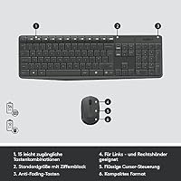 Logitech MK235 Kabelloses Set mit Tastatur und Maus für Windows – Ansicht 5