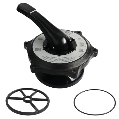 SPX0710XBA17 Key Cover and Handle Assembly for Hayward Multi-Port Valve Replacement, Pool Sand Filter Pump Parts Compatible with 1 1/2\" Vari-Flo Valves SP0710, SP0710X, SP0711, SP0712,with Gasket