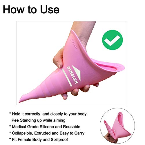dinblex Female Urination Device, Female Urinal for Women Silicone She