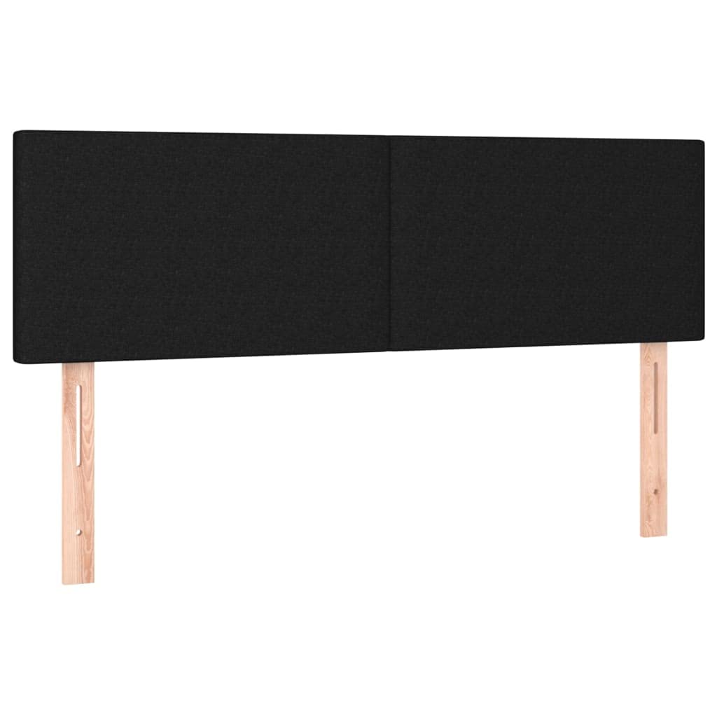 vidaXL Giroletto a Molle con Materasso Nero 140x200 cm in Tessuto