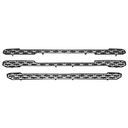 HECASA Grille Insert Compatible with 2019-2022 GMC Sierra 1500 SLT Mesh Inserts Grill Overlay Covers Trim 3 Pcs -Glossy Black by HECASA - Image 9