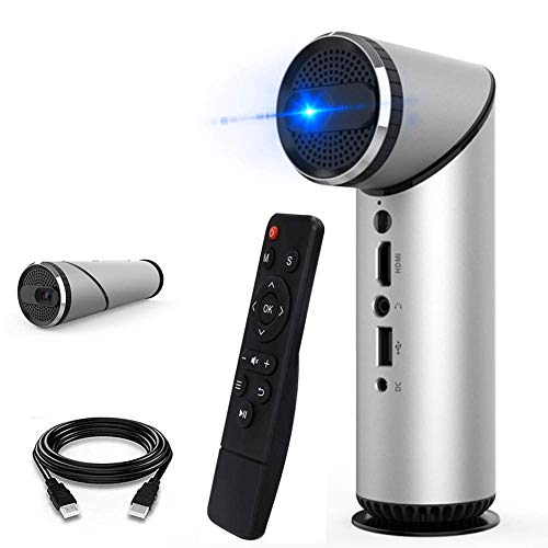 Intelligenter Projektor, tragbarer Full HD 1080P Mini-Videoprojektor mit Wi-Fi und Bluetooth-Lautsprecher, 100 Lumen, Trapezkorrektur, 90 °