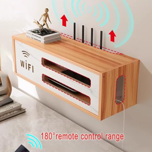 Boîte de rangement pour routeurs WiFi avec gestion des câbles
