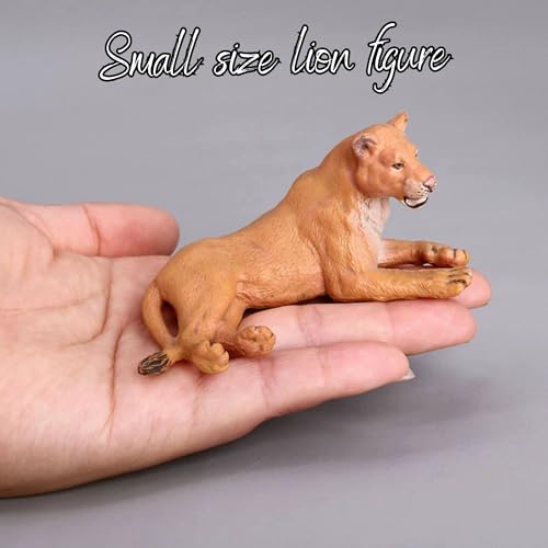 Image of Wildlife Realistic Lion Animal Action Figure Toy for Kids Mountain Wild African Lions Miniature Animals Fidge Educational and Learning Playset Toys for Girls and Boys Best Birthday Gift (1Pc)