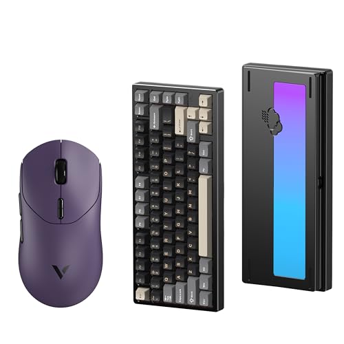 WOBKEY Rainy 75 ���J�j�J���L�[�{�[�h(Lite (�u���b�N �p���z��)�{RAPOO VT2 Max �Q�[�~���O�}�E�X(VT2 MAX Purple)