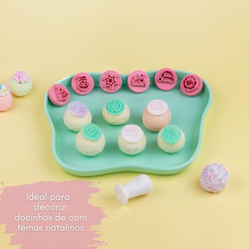 Kit Carimbo Para Doces Brigadeiro Carimbo de Natal Carimbo Natalino 2cm