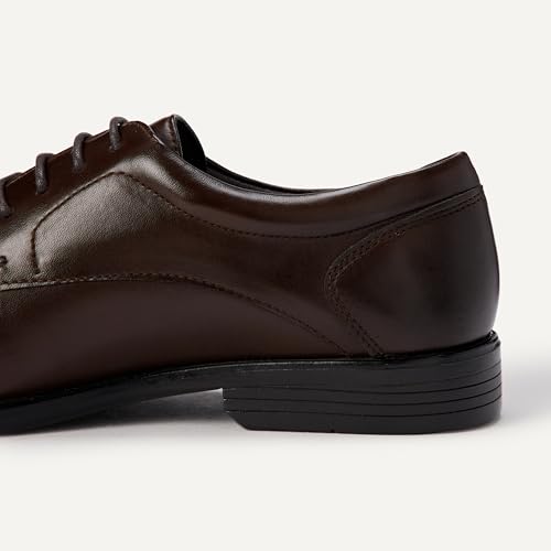 Amazon Essentials Men's Twin Seam Square Toe Derby Dress Shoes, Dark Brown, 7 by Amazon Essentials - Used condition - Image 6