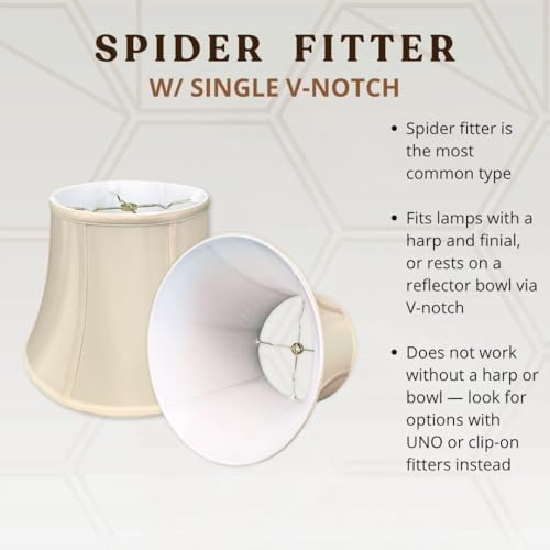 Royal Designs Modified Bell Lamp Shade - Beige - 9 x 14 x 10.5