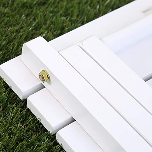 B&Z Kd-40W Folding Wood Side Table Adirondack Portable Square 15.4" D X 15.4" W X 18.3" H Outdoor (White) #TOP6