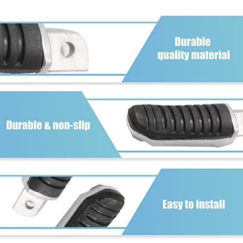 Uxcell 1 Pair 8Mm Aluminum Alloy Motorcycle Footrest Footpeg Foot Rest Peg Bike Bicycle Cycling Black For Suzuki Hayabusa #TOP3