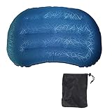 [Almohada de viaje con válvula de inflado mejorada]: el diseño integrado de la válvula de inflado del compresor y la boquilla de soplado. Puedes presionar para inflar y llenar durante unos 30 segundos. También puedes soplar con tu boca. Válvula de salida oculta. Abrir suavemente para vaciarlo completamente y fijarlo cuando no esté en uso.