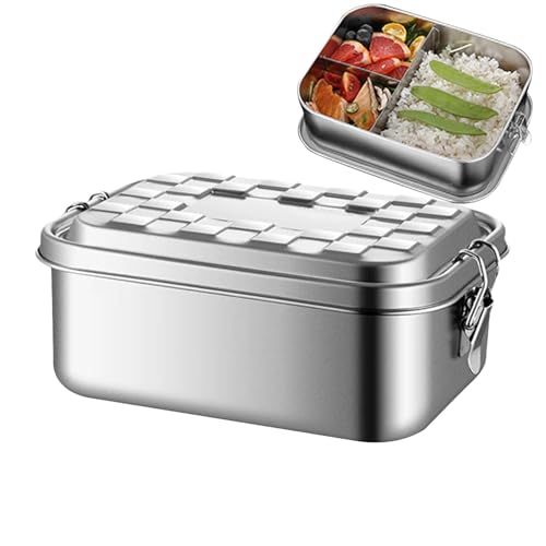 Stainless Steel Box - Metal Snack Containers With Lids | Leak-Proof Metal Lunch Containers | Large Capacity Best Steel Lunch Box | Portable Lunch Box Container For Adults Kids