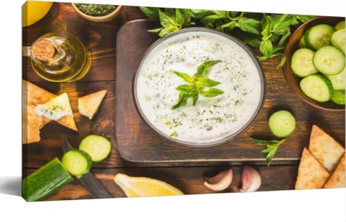 TOOUTEREA 20x40 Frame Large Canvas Painting Wall Art Traditional Yogurt